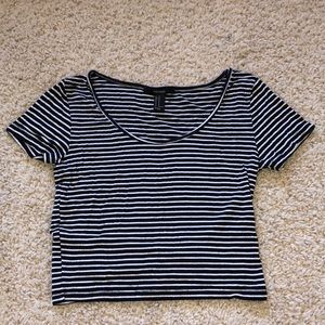 Forever 21 Striped Baby Tee